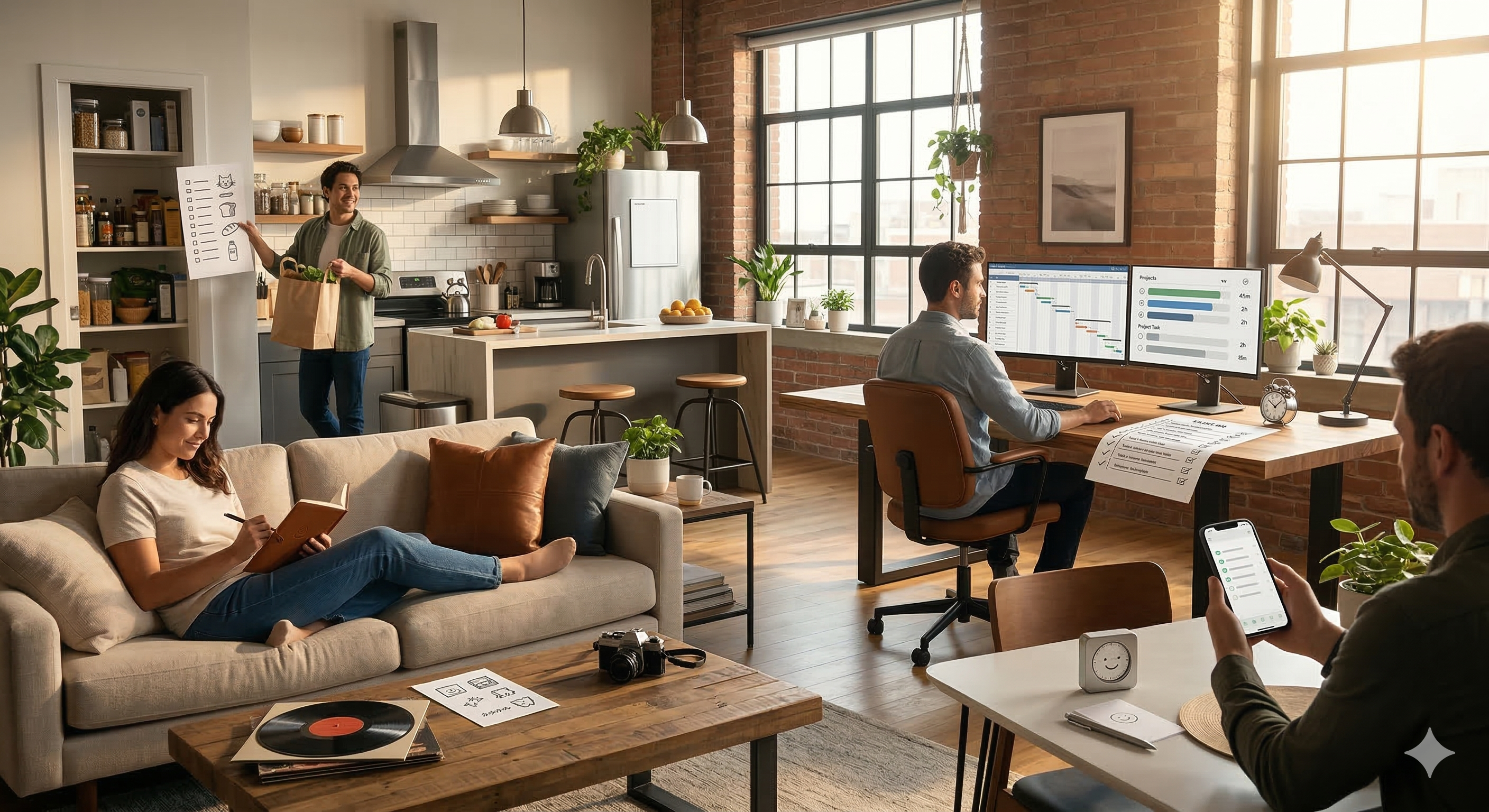 People using Listity at home and at work